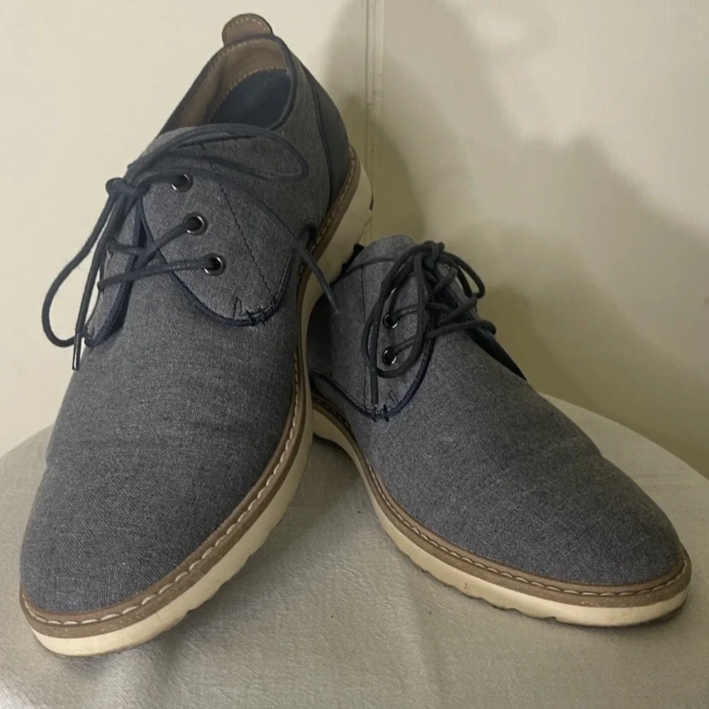 Hawker Rye Gray Men's Lace-up‎ Oxford Shoes Size 10 Dress/Casual